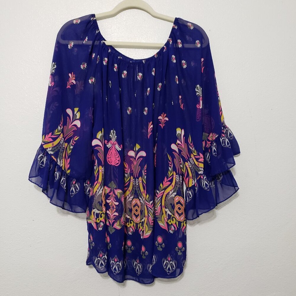 Emma Rose Wide Sleeve Flowy Top
